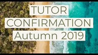 TUTOR CONFIRMATION  Autumn 2019 |AIOU INFO