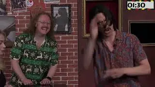 jeremy hughes being an adorable chaos gremlin for 6 minutes and 30 seconds on who's speaking please