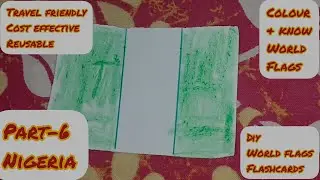 🇳🇬 DIY World flag flashcard Nigeria | colour & know flags | Reusable travel friendly cost effective 