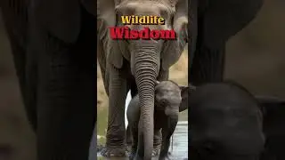 #ElephantAndCalf, #WildlifeWisdom, #NatureBond, #ElephantFamily, #AnimalWisdom,