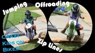 CRAZY KIDS Offroading and Stunts on Razor MX350 and MX400 Dirt Bikes !!!