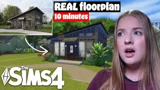 Can I build this REAL LIFE HOUSE in 10 Minutes? | Sims 4 10 Minute Build Challenge (real floorplan)