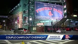 Couple camps out at Fenway for perfect parade view