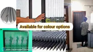 Pleated Mosquito Net for Folding Sliding Doors & Windows | Balcony Door Mosquito Screen #hyderabad