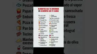 Comida que te enferma VS comida que te sana #salud #nutricion