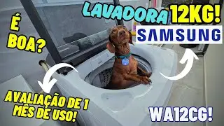Lavadora Samsung 12kg WA12CG é BOA? Review COMPLETO (Silenciosa e Econômica?)