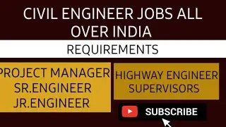CIVIL ENGINEER JOBS ALL OVER INDIA |PRIVATE JOBS| JOBS2021 |LATEST JOBS