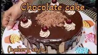 Chocolate Cake {bakery style) Kitchen with khansa