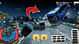 🕹️BUS CITY RIDE IN RAINY WEATHER🎮ROAMING AROUND THE CITY IN BUS IN GAME#bussimulatorindonesia 