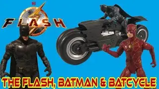 The Flash, Batman & Batcycle Review - Spin Master 4 Inch