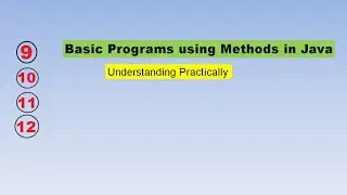 Basic programs using Methods in Java | Understanding how to use methods in Java | ICSE/ISC