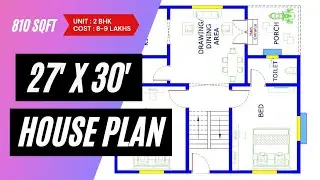 27x30 House Plan || 27x30 Gharka Naksha || 810 sqft House Plan || Home Design Decore