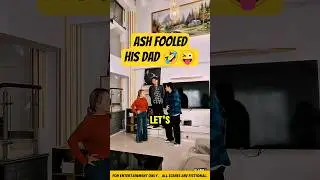 Ash Fooled His Dad! 😜🤣~ mini wood toy | woodworking art skills / hand crafts #shorts