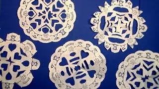 Easy Paper Doily Snowflakes