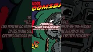 Top 13 Fastest Verses on Operation: Doomsday (#13) #mfdoom #fastrap #shorts