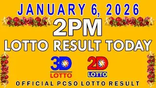 2pm Lotto Result Today Swertres Ez2 PCSO  January 6 2026