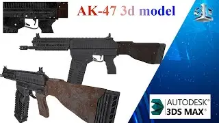 AK-47 3d model /3ds max
