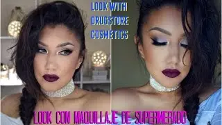 Maquillaje Cosmeticos de Supermercado / Drugstore cosmetics makeup tutorial |auroramakeup