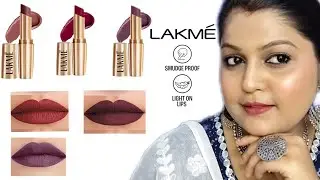 Lakme Powerplay Primer + Matte Lipstick Review 💄 | Dusky Skin | Dark & Pink Shades