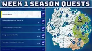 WEEK 1 SEASON QUESTS - All 8 Challenges [Fortnite Chapter 3, Season 1]