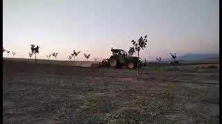 John Deere 5100GL mulching between pistachio rows | Agroma Strong 260 in action 🚜🌱