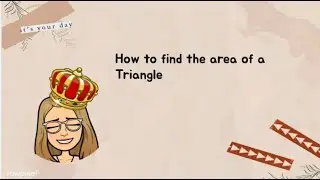 How to find the area of a triangle