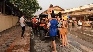 Lao new year 2022 | luangprabang Pi Mai | Laos country | Party | Songkran water splashing party