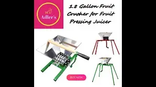 1 8 Gallon Manual Fruit Crusher for Fruit Pressing Juicer