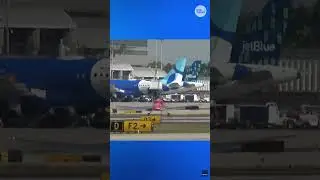 Plane bounces on tarmac, aborts landing #Shorts