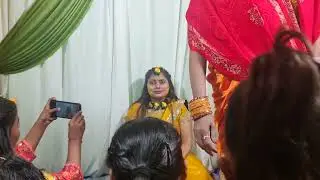 Sister Haldi ceremony#dailyvlogs #viralvideo #kanpur #sisterhood #makeup #marriage 