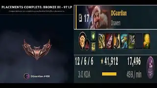 LOL SoloQ 2025 Walkthrough ep.4 (provisionals 5/5) Bronze 3(97LP)