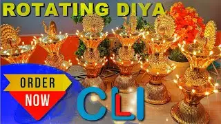 Rotating Stand Diya || Golden Stand Rotating Diya|| Decoration lights|| made in india