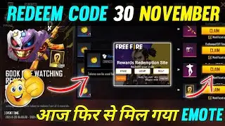 Free Fire Redeem Code Today | 30 November Redeem Code Free Fire | FF Redeem Code Today 30 November