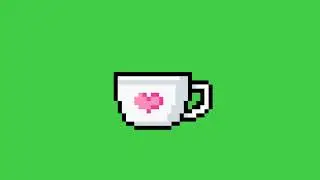 GREEN SCREEN PIXEL ANIMATION COFFEE TEA