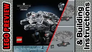 PREVIEW: 75375, LEGO Star Wars, Millennium Falcon​ & Building Instructions! LEGO 2024
