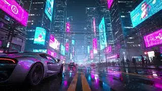 Tokyo After Dark 🌧️ Rain & Neon Lights Lofi Ambience