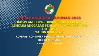 🔴 Live - RAPAT ANGGOTA TAHUNAN  KOPERASI DELTA MAKMUR 2025
