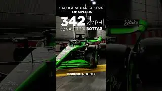 Top 5 speeds in Saudi Arabian Grand Prix 2024! 👀🏎 #f1 #shorts #formula1