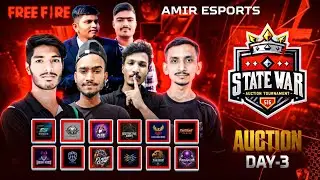 Live Auction Day 3 || State war S-16 || Free Fire Max by Amir eSports