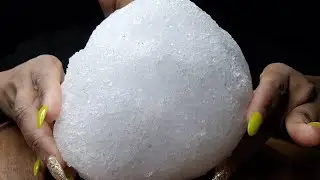 HUGE SHAVE ICE BALL |  SLIGHTLY MELTED | CREATORS CHOICE | #iceeating #asmr #asmrice