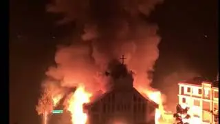Fire breaks out at Pfutsero Chakhesang Mission Centre Church around 3:00 am on 3rd January 2022.