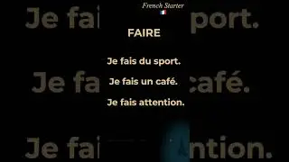 Learn the French verb FAIRE 🇫🇷 in 20 seconds | Essential French #improvefrenchlistening #learnfrench