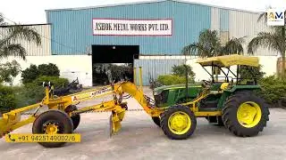 Tractor Grader attachment for John Deere, Mahindra, New Holland, Sonalika, Tractor fitted Grader