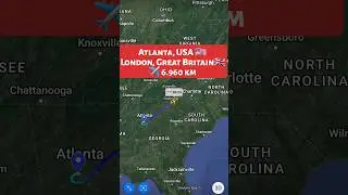 Atlanta, USA 🇺🇸 to London, Great Britain 🇬🇧 Flight Route ✈️ BA226