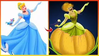 Disney Princess Glow Up Zombie - Horror Cartoon Transformation
