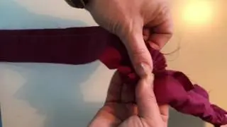 Turning out fabric using a safety pin