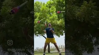 Bobby May&rsquo;s trick, not as clean as him, but there it is 😃 Dubai juggler, Luis Malabara