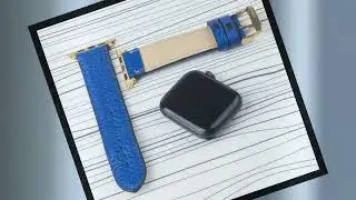 Blue Premium Flotter Leather Band For Apple Watch Series
