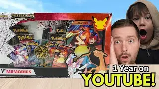 Celebrating 1 year on youtube opening POKEMON CELEBRATIONS!!