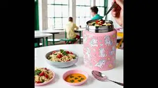 ✨Adorable Unicorn Lunch Jar for Kids | Keeps Food Hot & Cute All Day! 🦄🍱